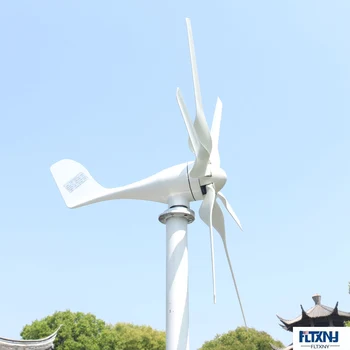 Vjetar 800w 24V bijela horizontalna ветротурбина s regulatorom za kućnu krov ulične svjetiljke za spašavanje