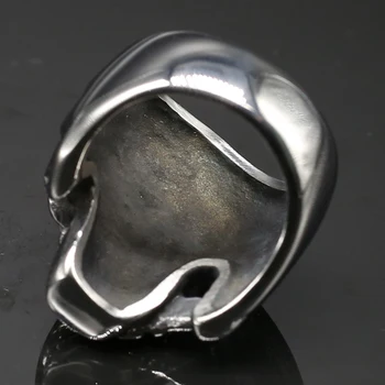 Hip-hop rocker gotička lubanje muških prstena muški prsten veličine 7-15 polirani nehrđajući čelik 316L biciklist nakit kostur prsten za muškarce