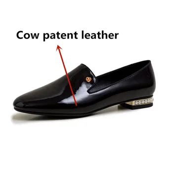 FEDONAS metalni ukras 2020 Ženske cipele Moda debele pete pumpe krava prirodna koža kratak natikače klasicni nove cipele žena