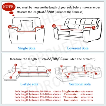 Protežu kauč torbica za sjedalo dioni elastične protežu kauč torbica za dnevni boravak L-oblika presvlaka za stolice jednokrevetnu/dva/tri sjedala