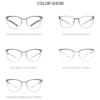 FONEX B Титановая okvira za naočale, muškarci trg kratkovidnost optički recept naočale 2020 neklizajući silikon spojnicama bez naočale 8527