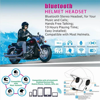 Audew 50 m vodootporan Moto bluetooth Bežične anti-интерференционный kaciga handsfree slušalice bluetooth V4. 2 za motocikle