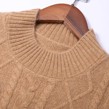 Jesen/zima elegantan ženski uredski haljina moda O-izrez duge džemper pletene kašmir visoke kvalitete pulover odjeća za djevojčice