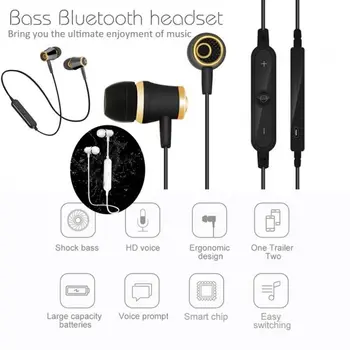 KOYOT Bežične Bluetooth Slušalice HIFI Super Bass stereo slušalice sportske cross-country slušalice s mikrofonom za pametne telefone iPhone, Samsung