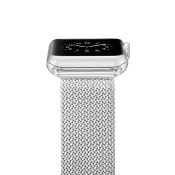 Novi dolazak Narukvica od nehrđajućeg čelika remen za Apple Watch SE Series 6 5 4 3 Band 40 mm 44 mm 38 mm 42 mm mrežica metalni remen