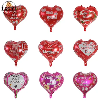10шт 18 inča Dan majke ljubav je oblik srca mama baloni španjolski Sretan majčin Dan aluminijska folija balon majke festival глобос
