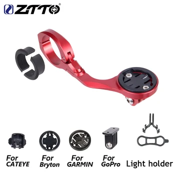 ZTTO MTB BIKE GPS GoPro Sports Out-front Mount For Garmin for Cat Eye forBryton Bicycle Computer Camera Light Holder All In One