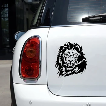 Automobilska oznaka moćni lav divlje životinje, zabavna naljepnica reflektirajućim laser motocikl stil automobila 3D naljepnice KK 16cm x 18cm