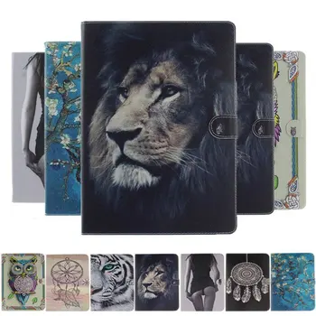 Fashion Lion Printing PU Leather Case For Apple iPad 7th 10.2 2019 Smart Cover For iPad Pro 10.5 Air 3 2019 Tablet Case+folija+ručka