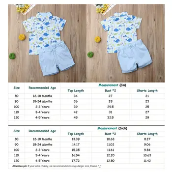 2019 ljeto nove setove odjeće dječak pamuk casual odjeća za bebe dječaka Haljina košulja + kratke hlače 2 komada odjeće setovi