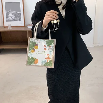 Kineski stil platnu Žene torbe 2020 novi retro torbu identitet kreativni ručnu torbu trodimenzionalni munja mali kvadratni torba