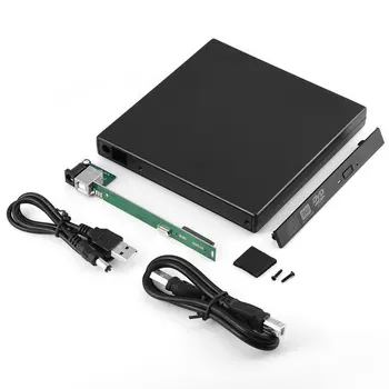 Stolni ABS PC 12.7 mm SATA USB 2.0 Disk laptop DVD Kućište Kućište optičkog pogona CD-ROM-480 Mb / s, laptop laptop mobilni telefon