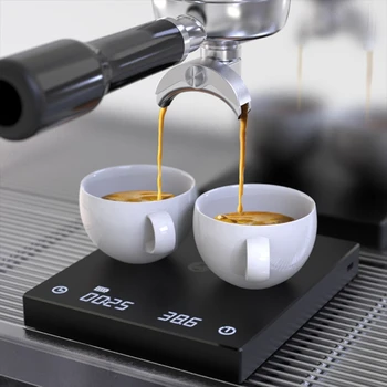 Crno-bijela staklena vaga za skala Smart Digital Scale Pour Coffee e-kapanje kava skala sa USB-skalom